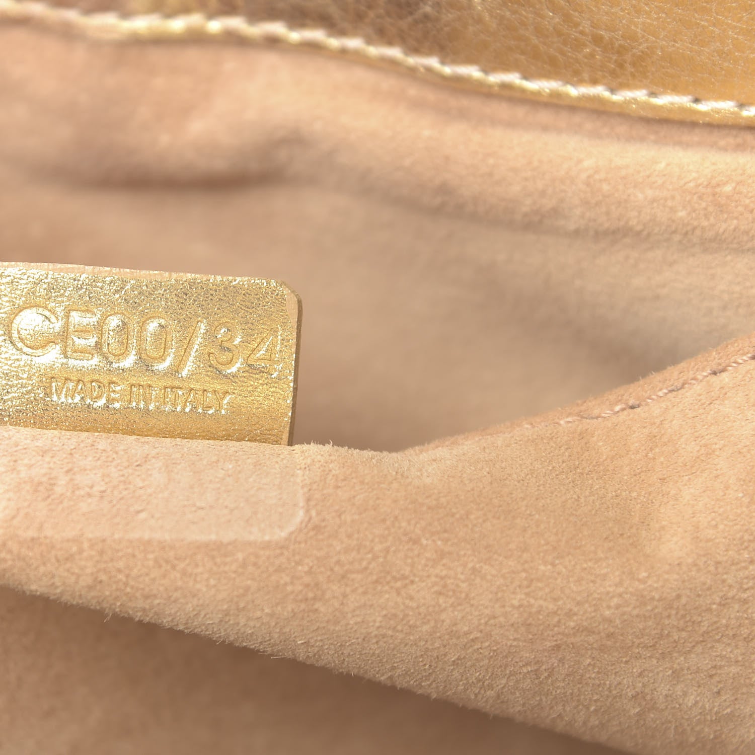 Celine Metallic Lambskin Quilted Boogie Satchel Gold 8 of 21