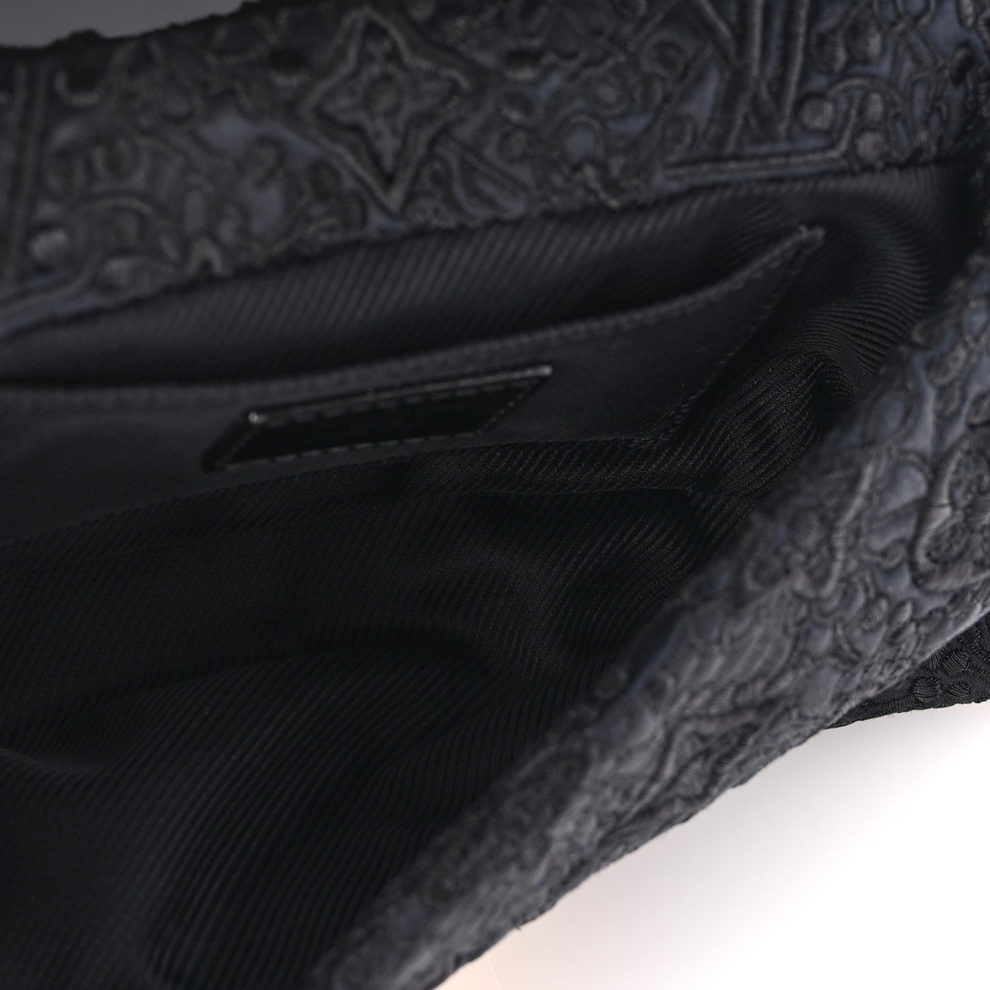 Satin Dentelle Pochette Black