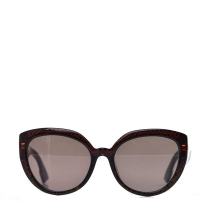 Christian Dior Acetate DDiorF Cat Eye Sunglasses Brown 2 of 7