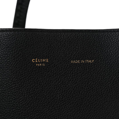 Celine Soft Grained Calfskin Medium Belt Cabas Phantom Black 7 of 12