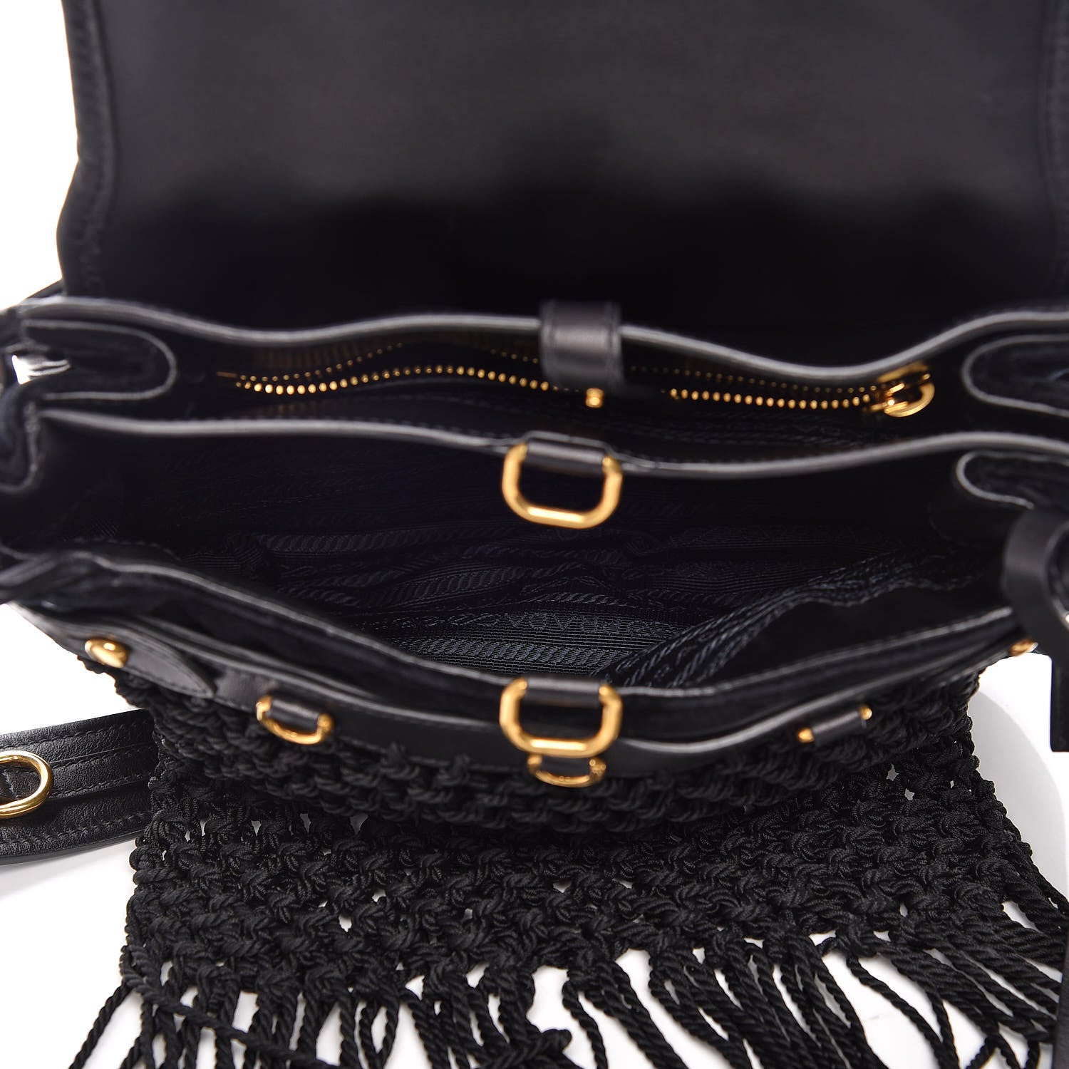 Prada Velluto Quilted CIty Corsaire Hunting Bag Black 7 of 9