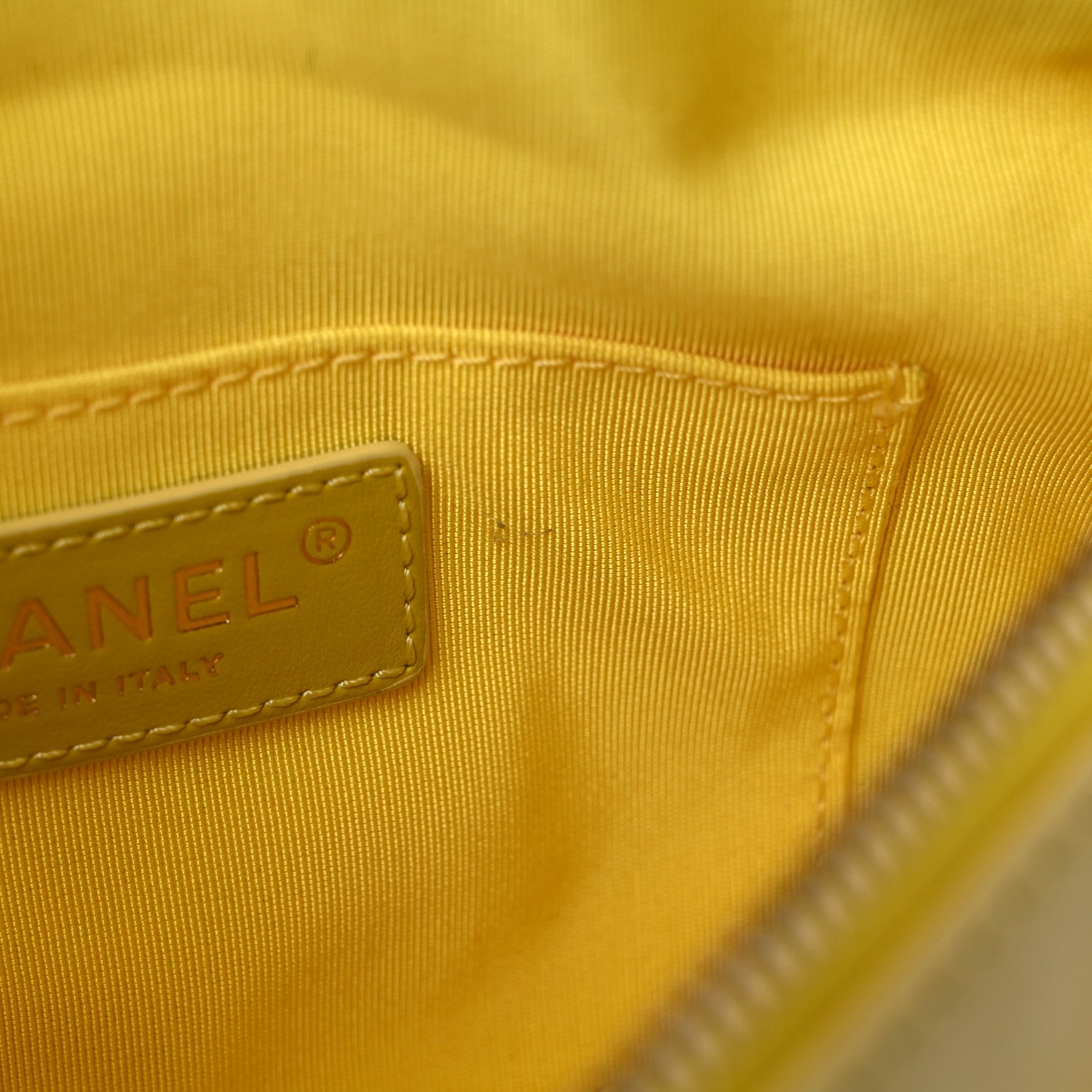 Chanel Lambskin Quilted Waist Belt Bag Yellow 11 of 14