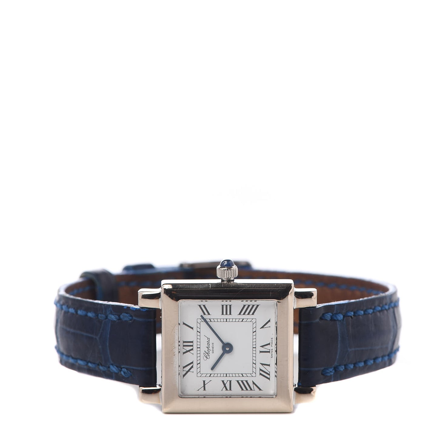 18K White Gold Alligator 22mm Classique Quartz Watch