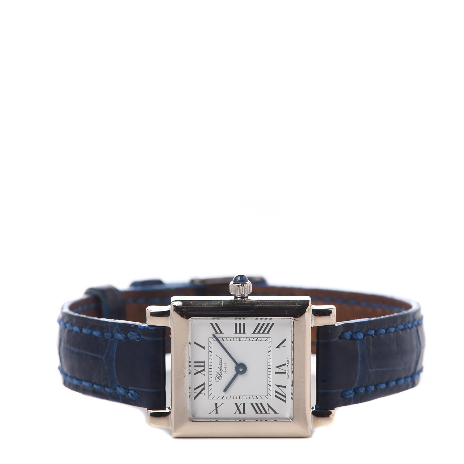 Chopard 18K White Gold Alligator 22mm Classique Quartz Watch 3 of 7