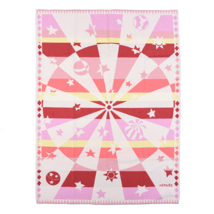 Hermes Wool Cashmere Avalon Circus Throw Blanket Petale 1 of 3