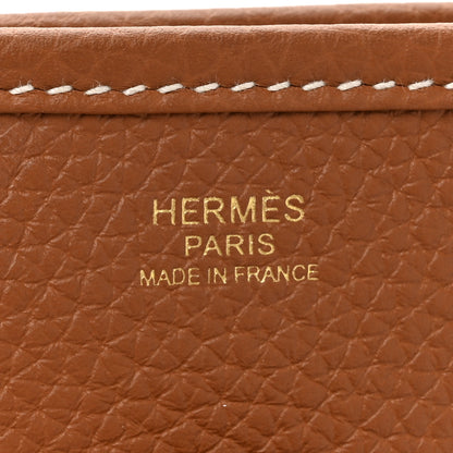 Hermes Taurillon Clemence Evelyne III PM Gold 6 of 12