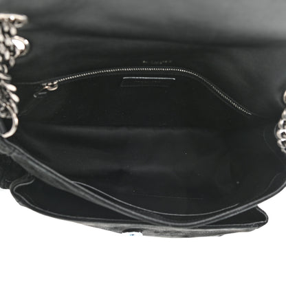 Saint Laurent Suede Monogram Medium Niki Chain Satchel Black 4 of 9