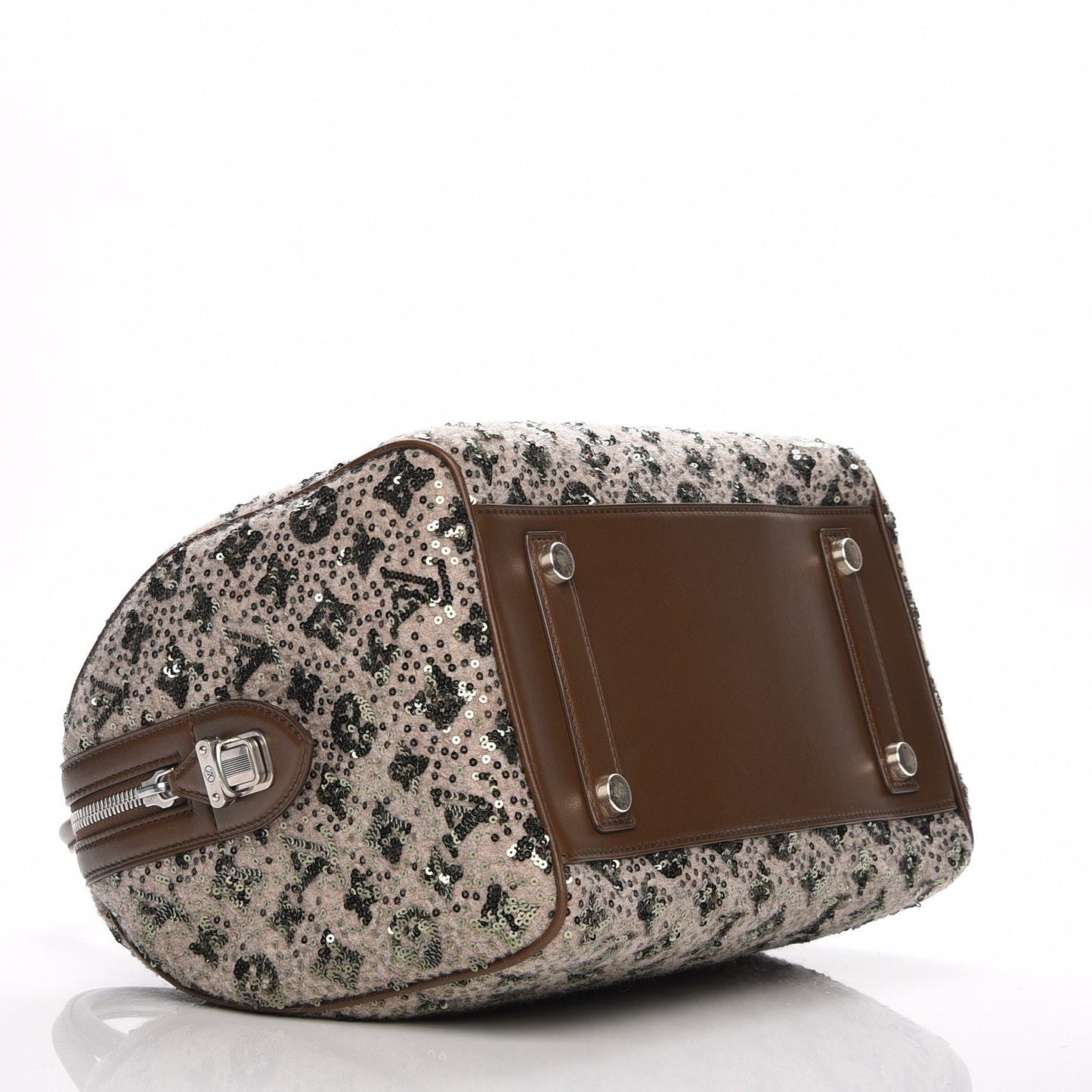 Sequin Monogram Sunshine Express Speedy Kaki