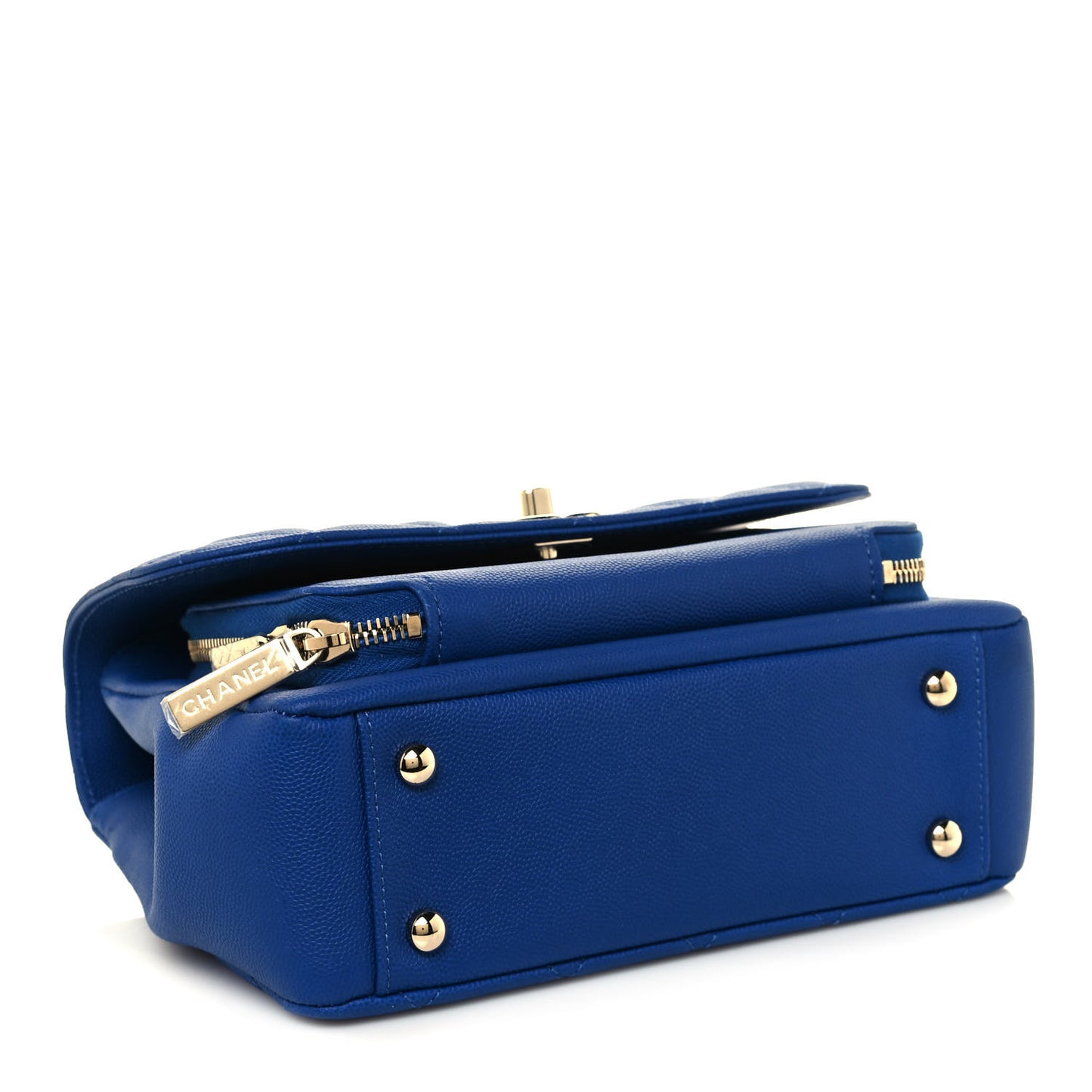 Caviar Quilted Medium Business Affinity Flap Dark Blue