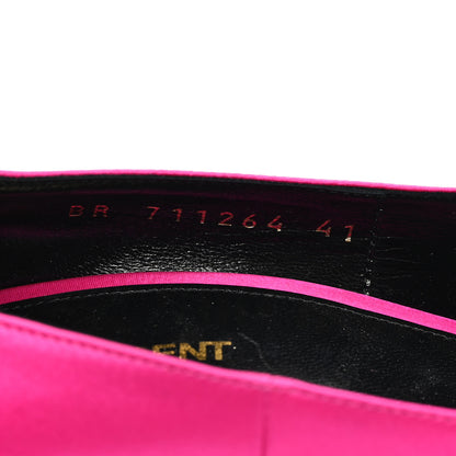 Saint Laurent Satin Crepe Marylin 110 Pumps 41 Fuchsia 9 of 10
