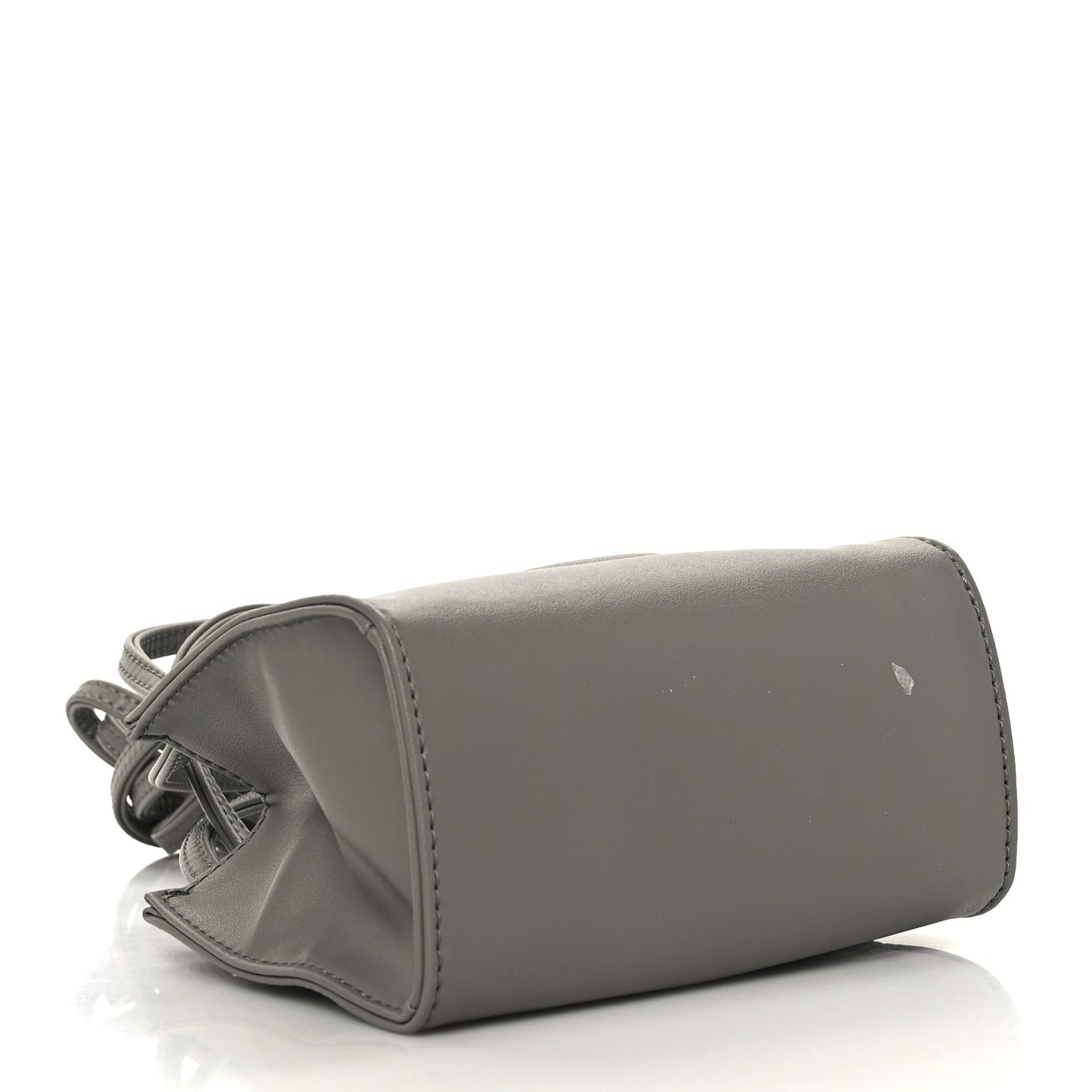 Vegan Leather Small Shopping Bag Grey