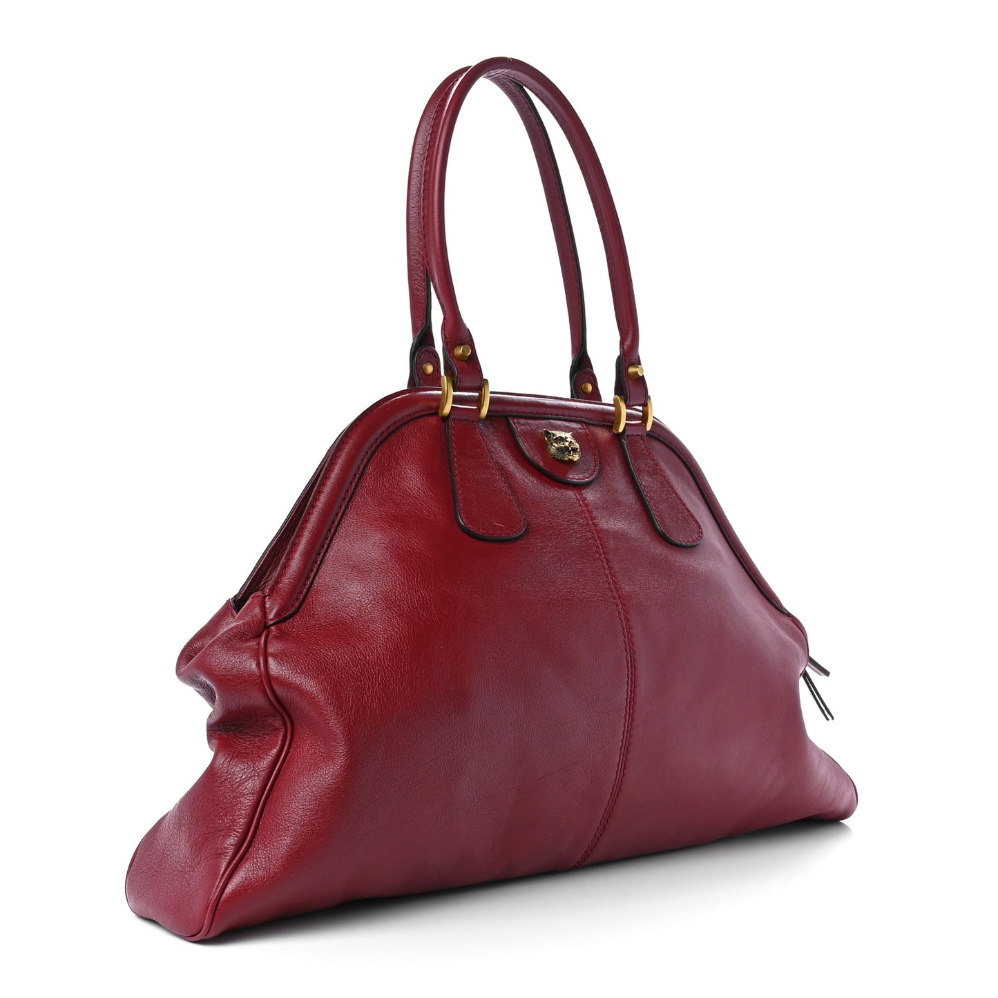 Calfskin Large Re(Belle) Top Handle Bag Red