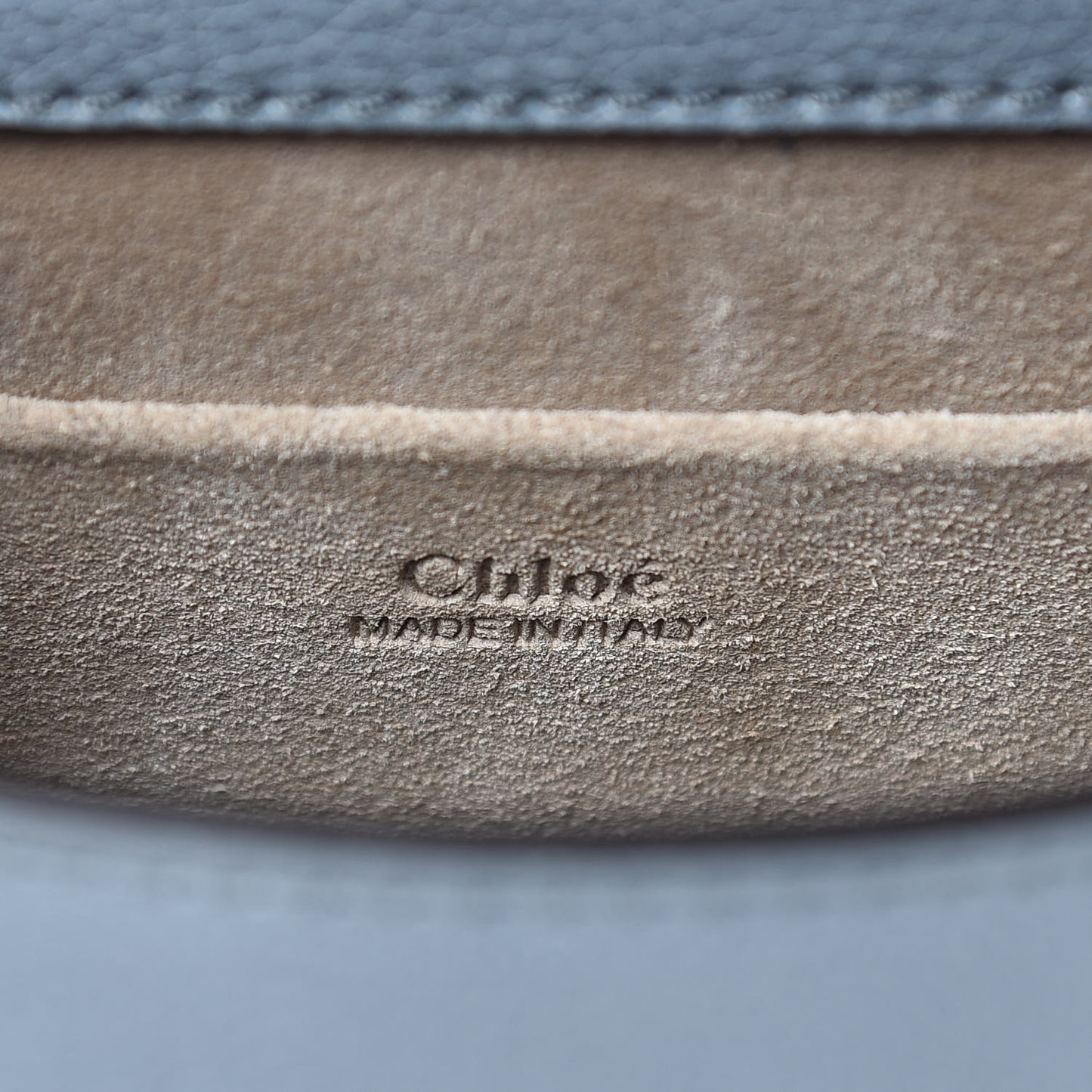 Calfskin Suede Small Nile Bracelet Bag Cloudy Blue