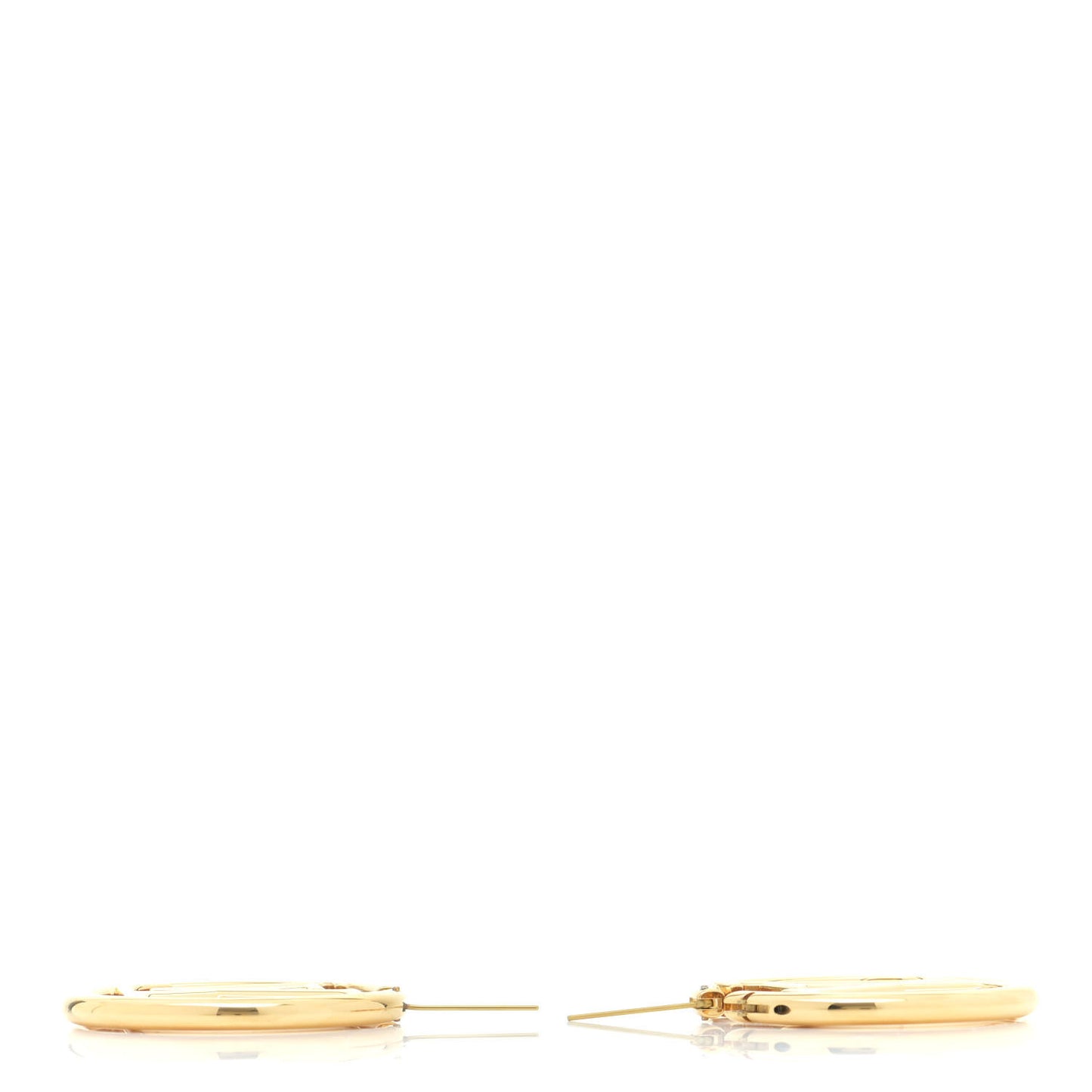 Metal Louise Hoop Earrings Gold