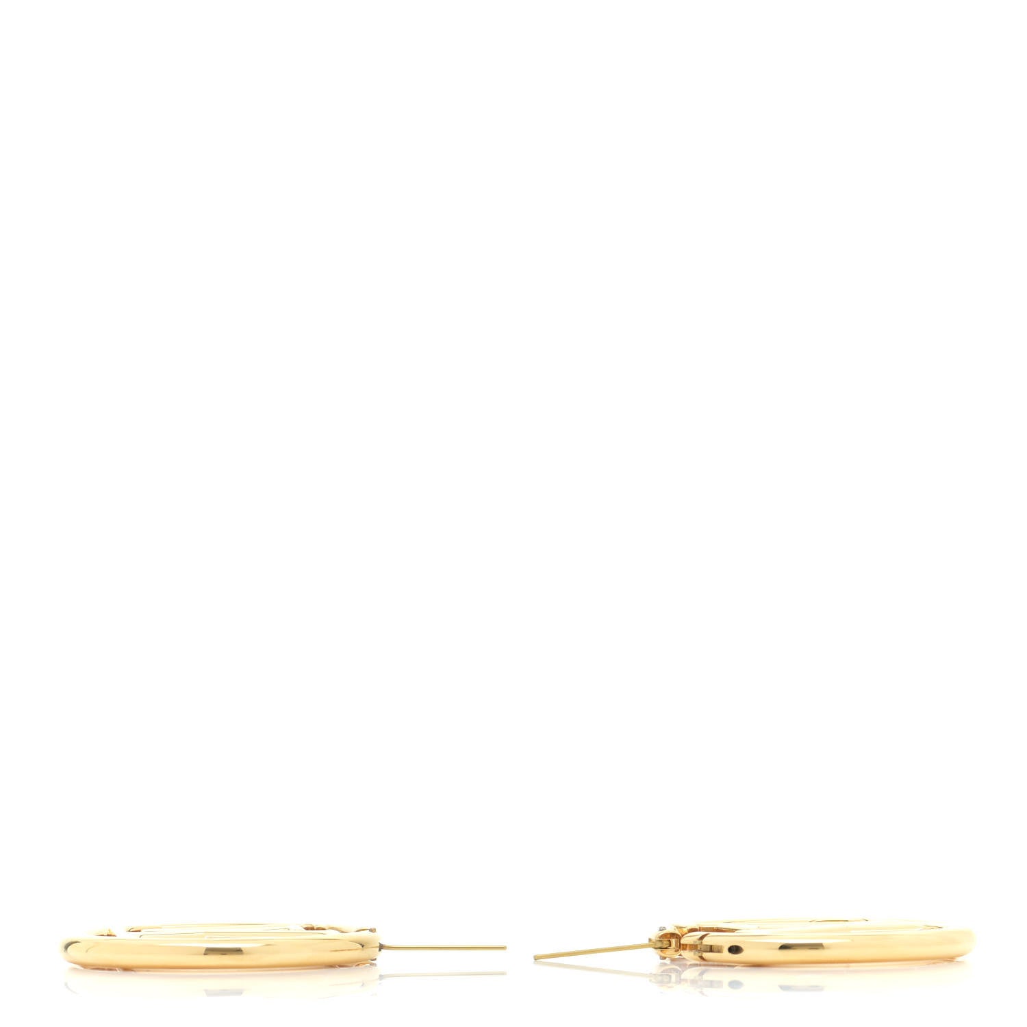 Louis Vuitton Metal Louise Hoop Earrings Gold 3 of 6