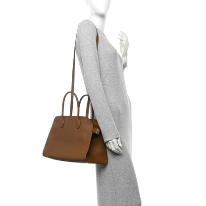 The Row Matte Grained Calfskin Soft Margaux 12 Taupe 2 of 9