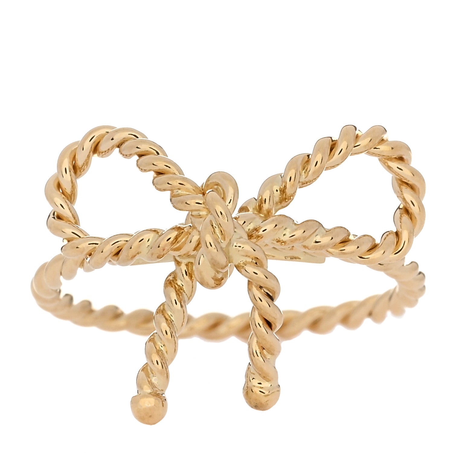 Tiffany 18K Yellow Gold Twist Bow Ring 47 4 1 of 4