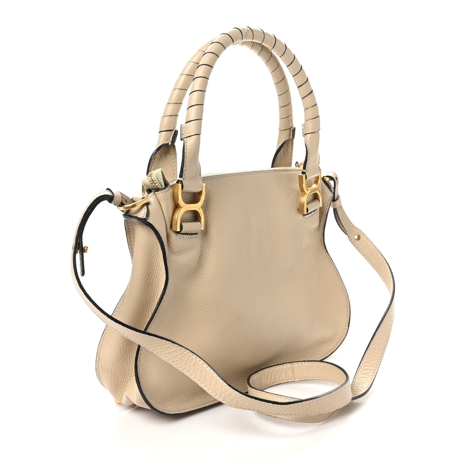Chloe Calfskin Small Marcie Satchel Root Beige 3 of 9