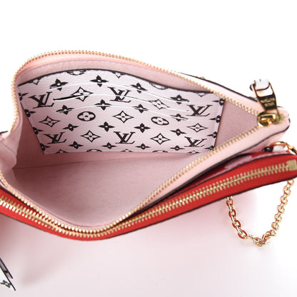 Louis Vuitton Monogram Giant Double Zip Pochette Rouge 7 of 8