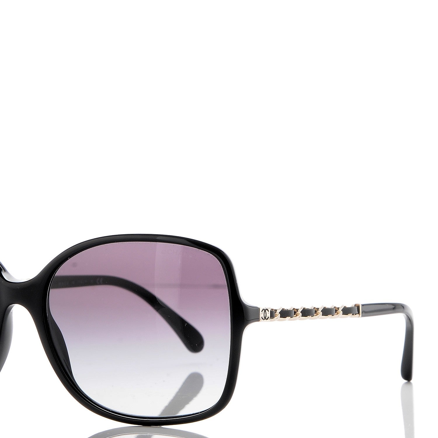 Chanel Lambskin Square Chain Sunglasses 5210-Q Black 8 of 9
