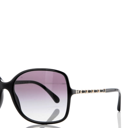 Chanel Lambskin Square Chain Sunglasses 5210-Q Black 8 of 9