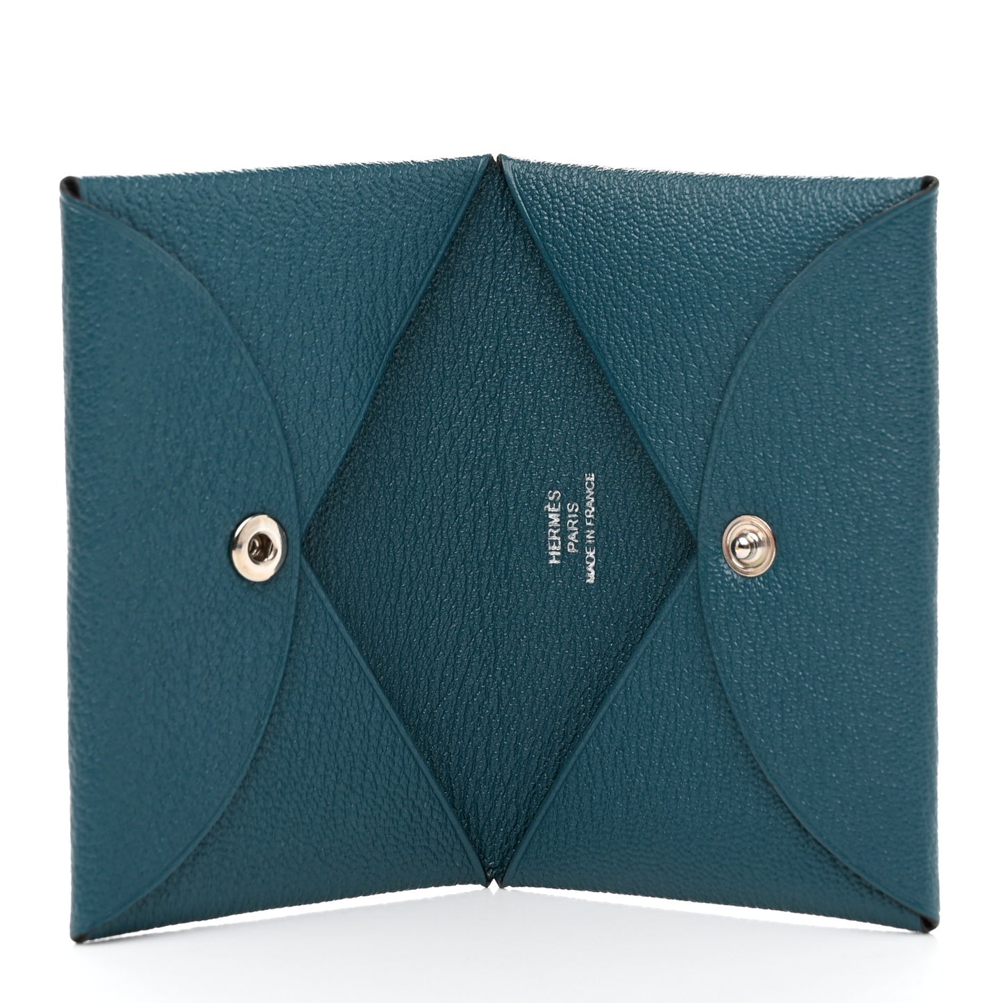 Chevre Mysore Calvi Card Case Vert Bosphore