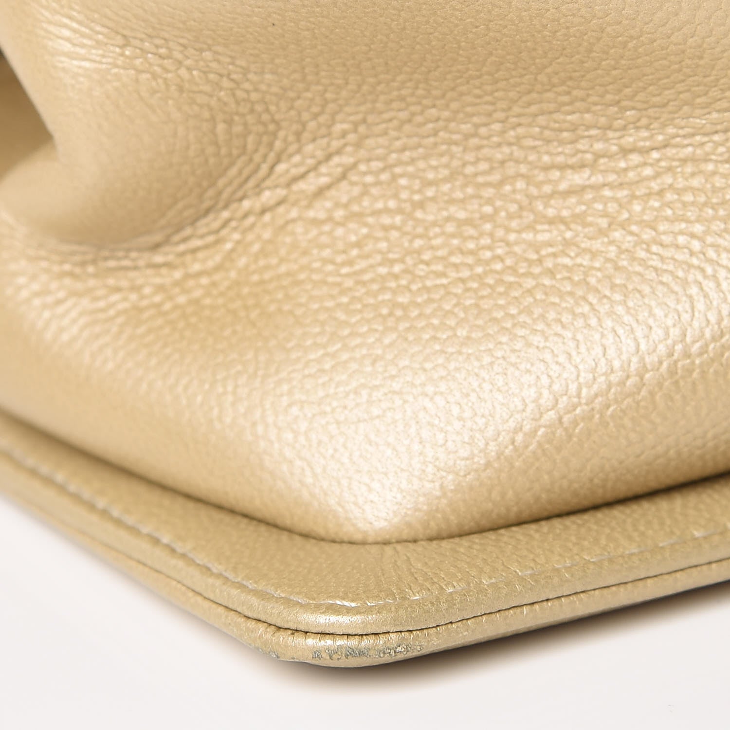 Chanel Pearly Caviar Quilted Medium Boy Flap Light Gold 9 of 13