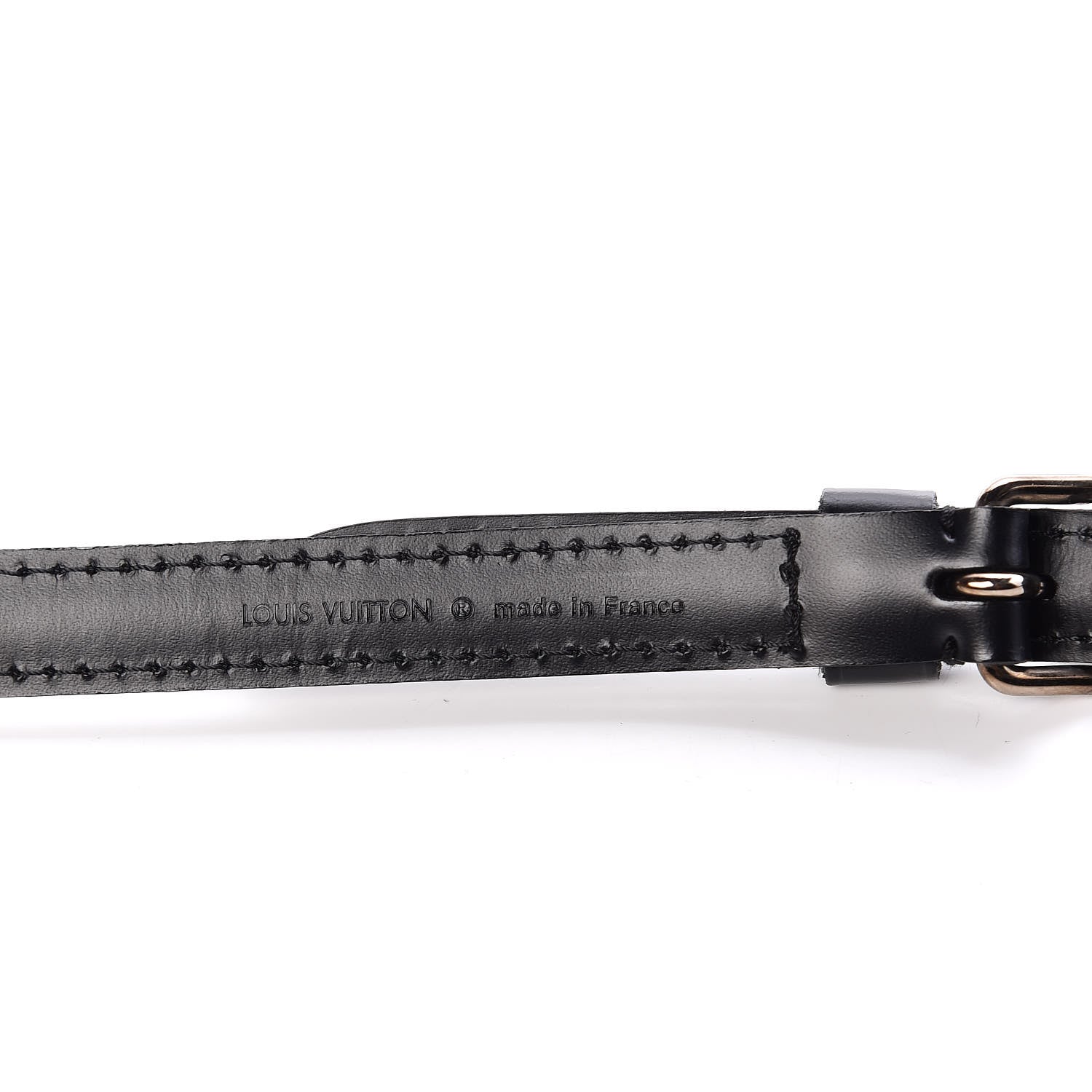 Louis Vuitton Calfskin 16mm Adjustable Shoulder Strap Black 3 of 6