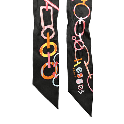 Hermes Silk Do Re Boucles Twilly Black Rose Multicolore 2 of 4
