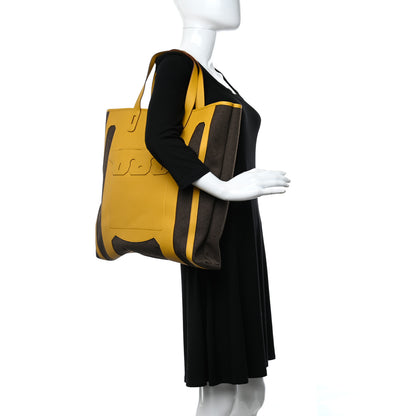 Hermes Canvas Calfskin Petit H Monsieur B Bag Jaune 2 of 8