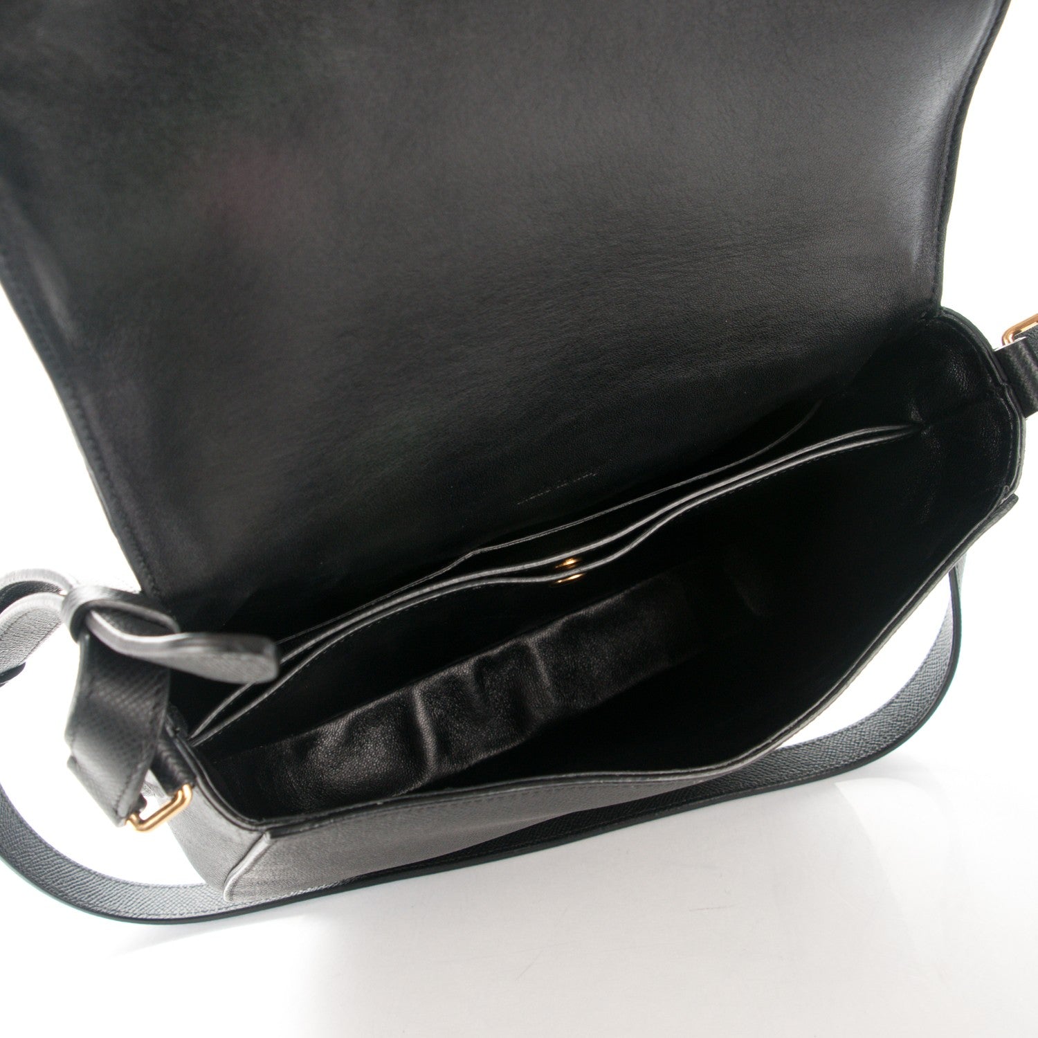 Celine Grained Calfskin Medium Trotteur Black 5 of 6
