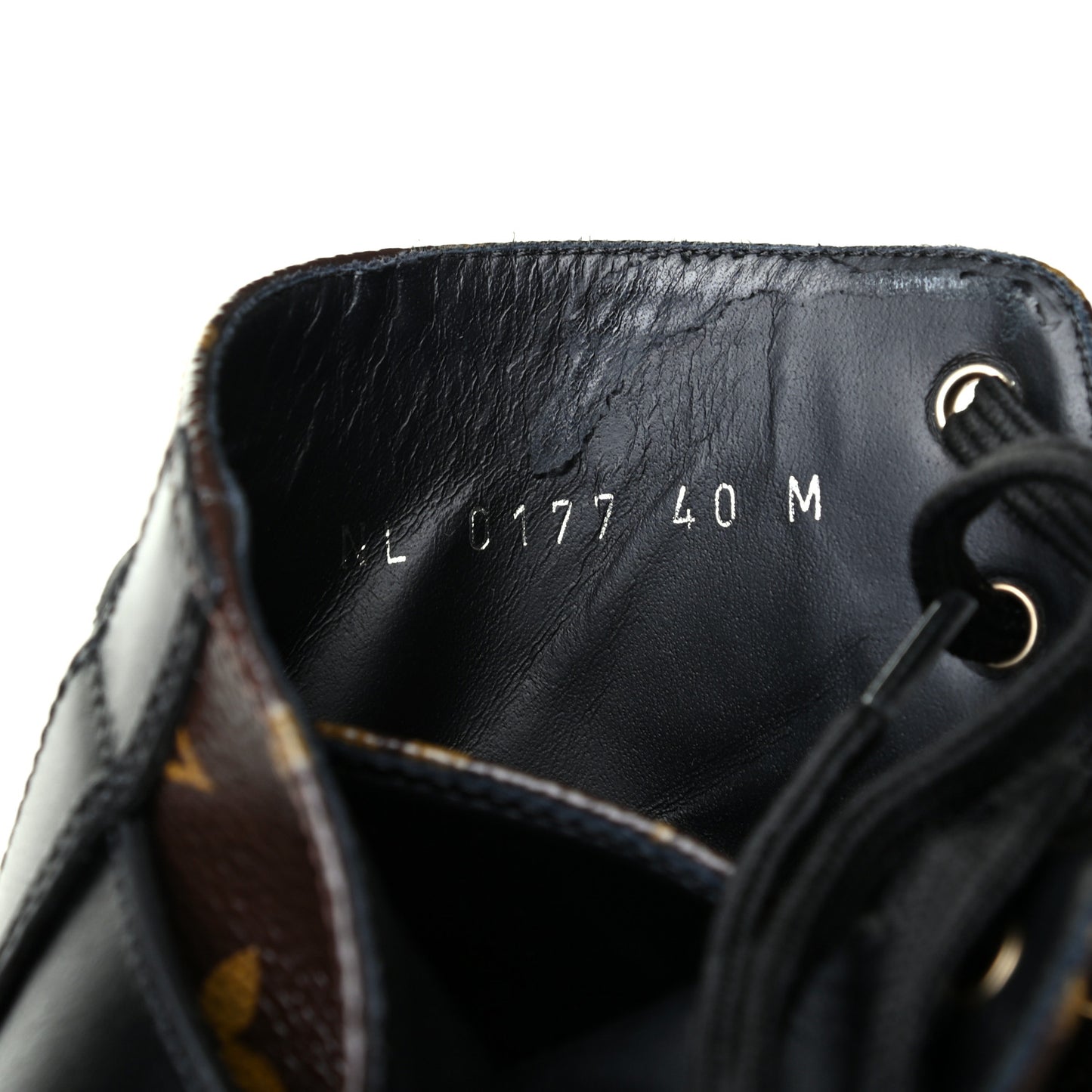 Monogram Calfskin Wonderland Flat Ranger Boots 40 Black