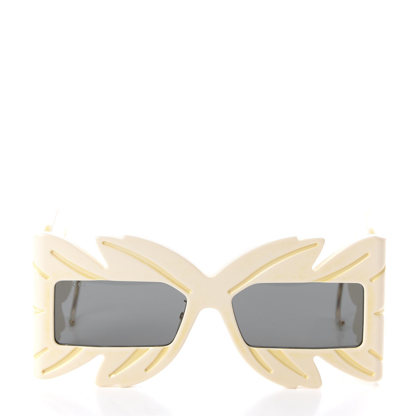 Acetate Square Frame Wing Sunglasses GG0429S Ivory