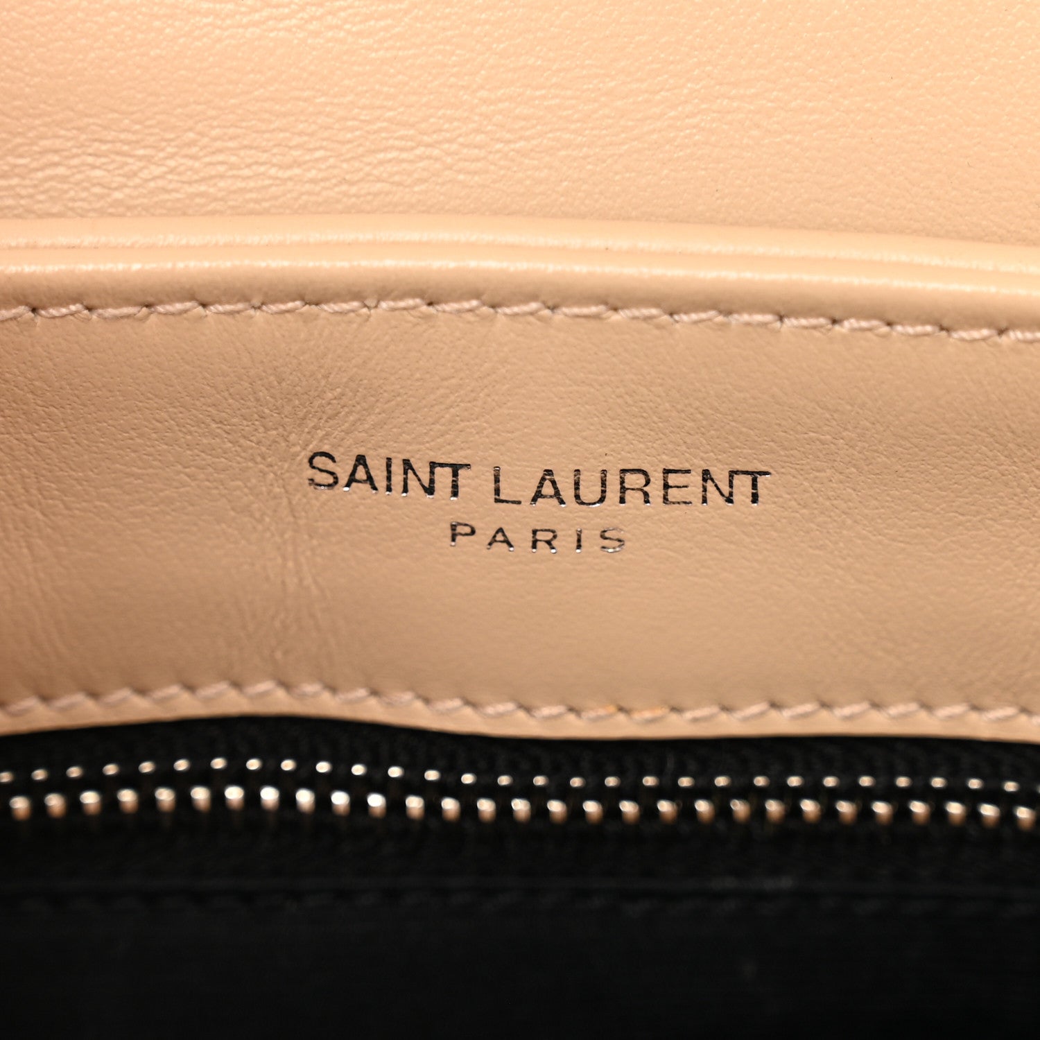 Saint Laurent Calfskin Y Quilted Monogram Toy Loulou Crossbody Bag Nude Powder 7 of 10