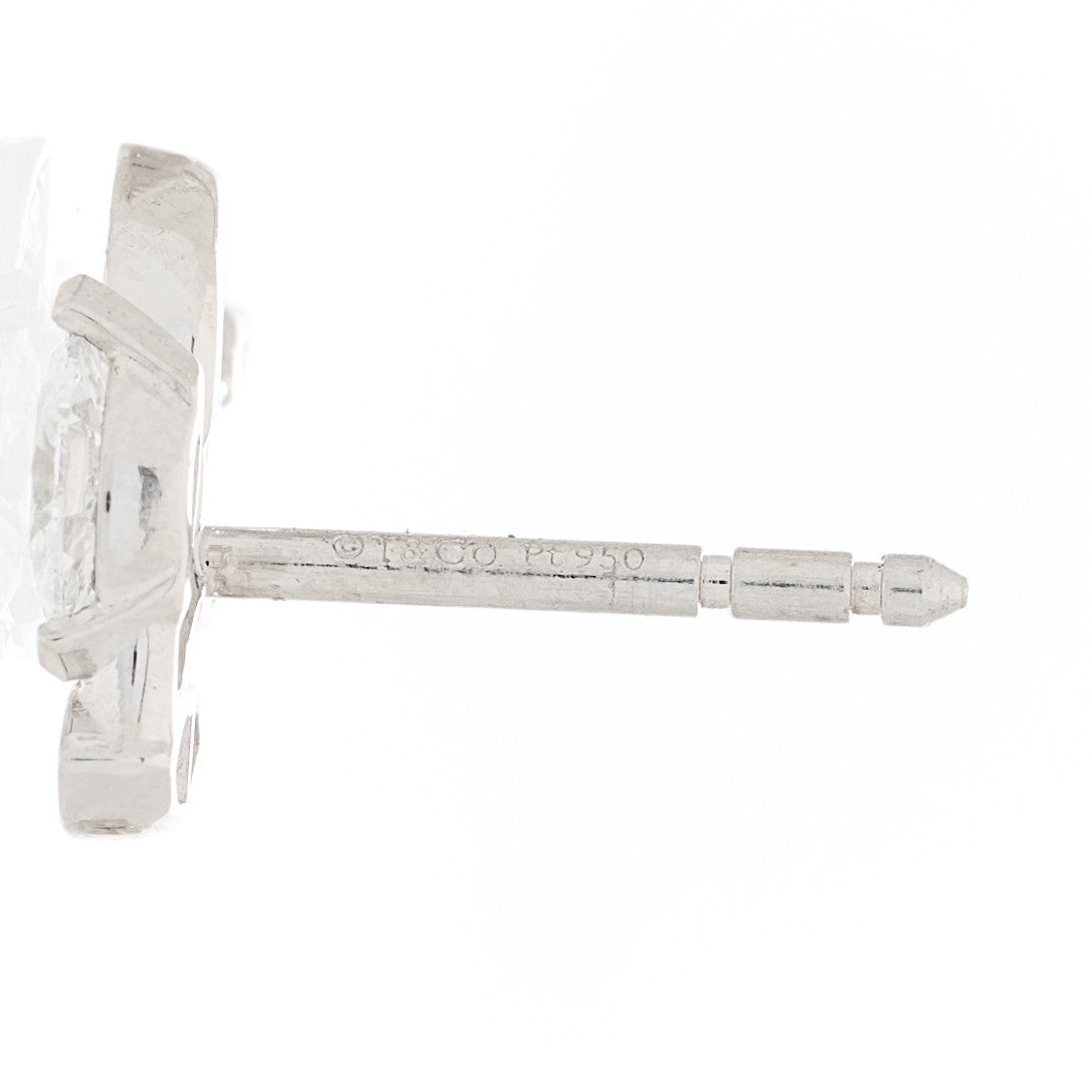 Tiffany Platinum Diamond Small Victoria Vine Earrings 3 of 3