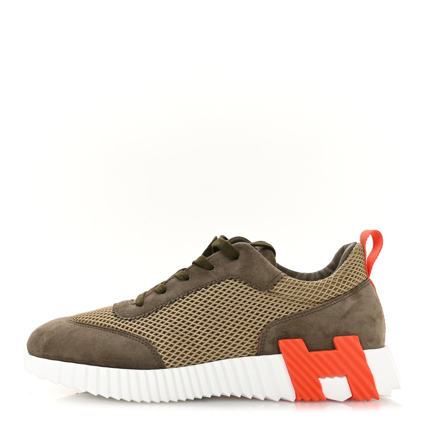 Air Mesh Suede Goatskin Mens Bouncing Sneakers 43 Vert Toundra