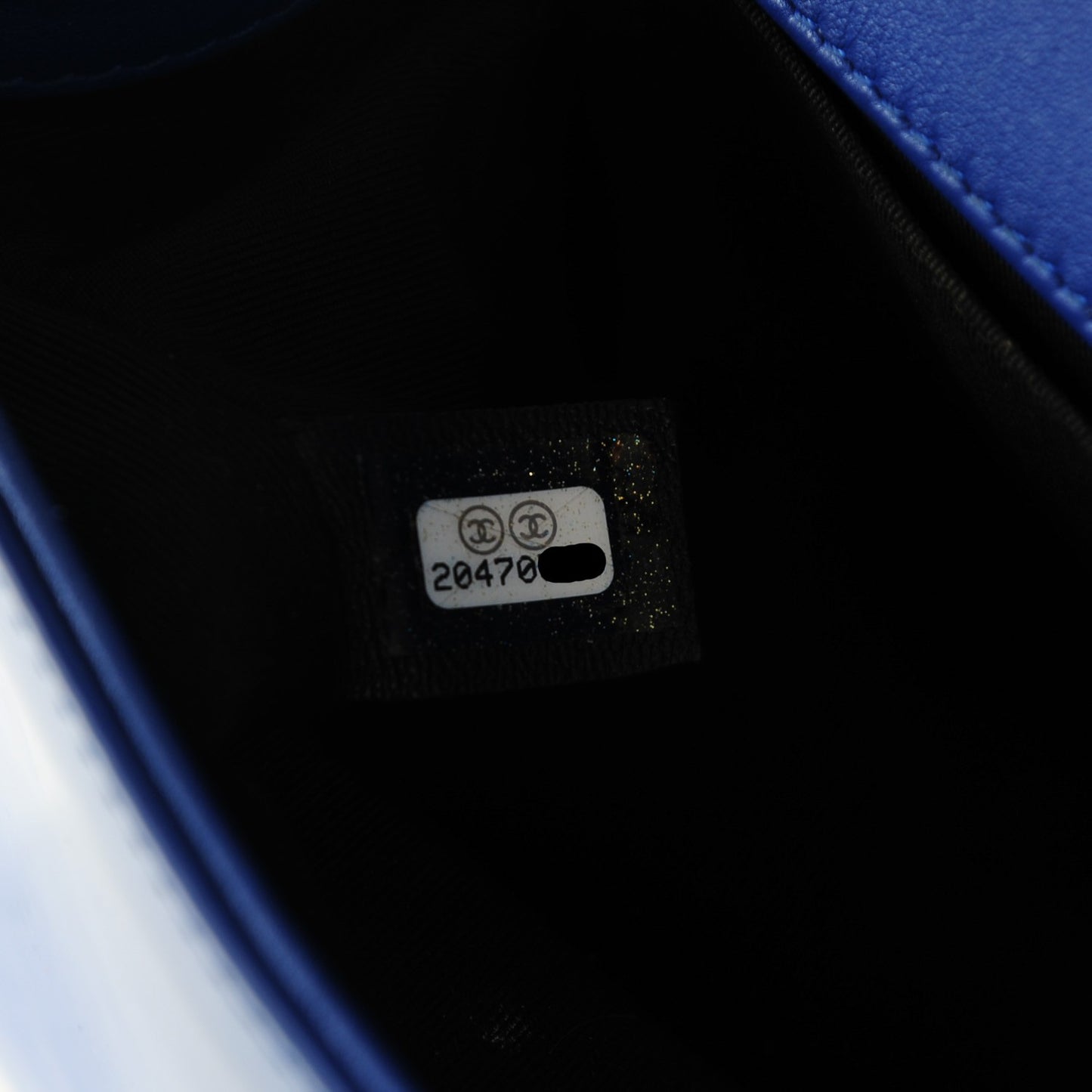 Patent Calfskin Medium Plexiglass Boy Flap Blue