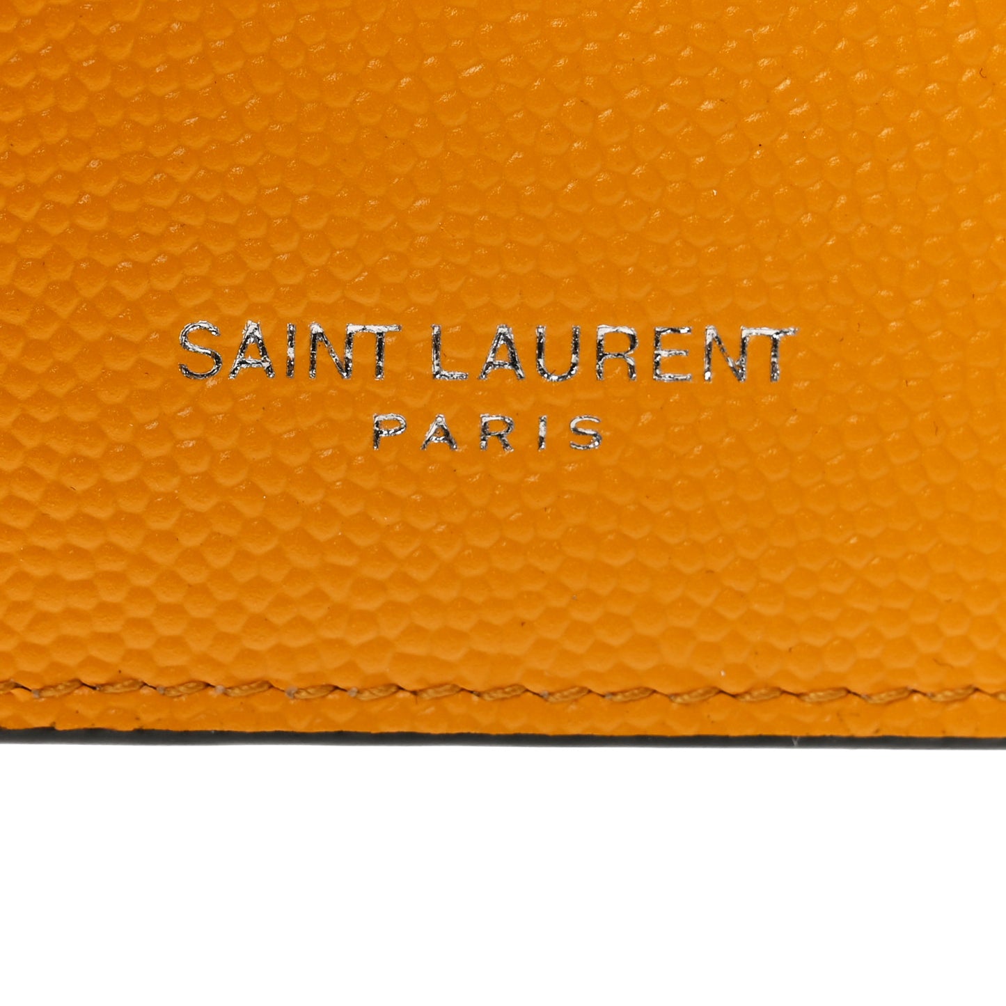 Grained Calfskin 5 Fragments Zip Pouch Card Holder Senape Yellow