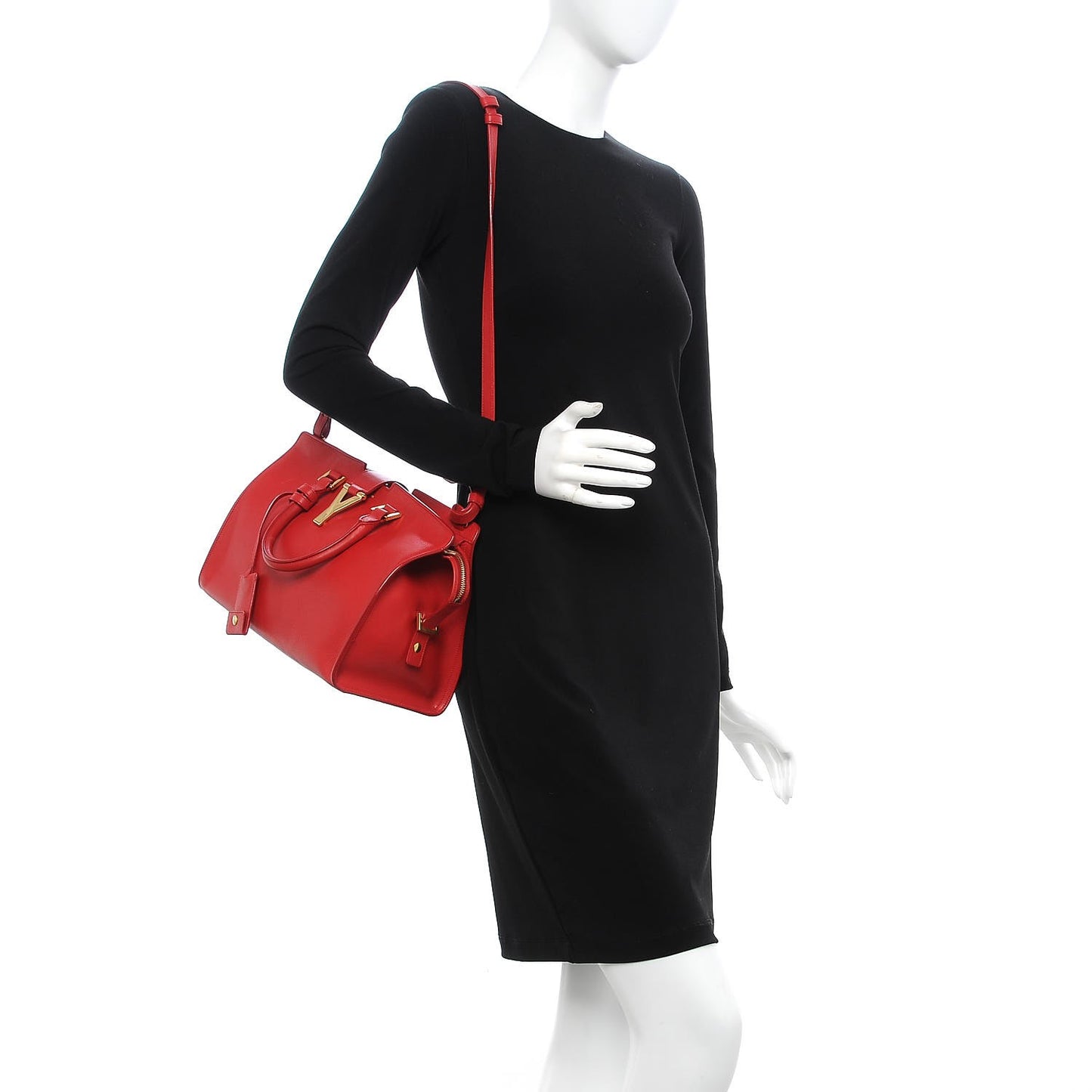 Calfskin Small Classic Y Cabas Red