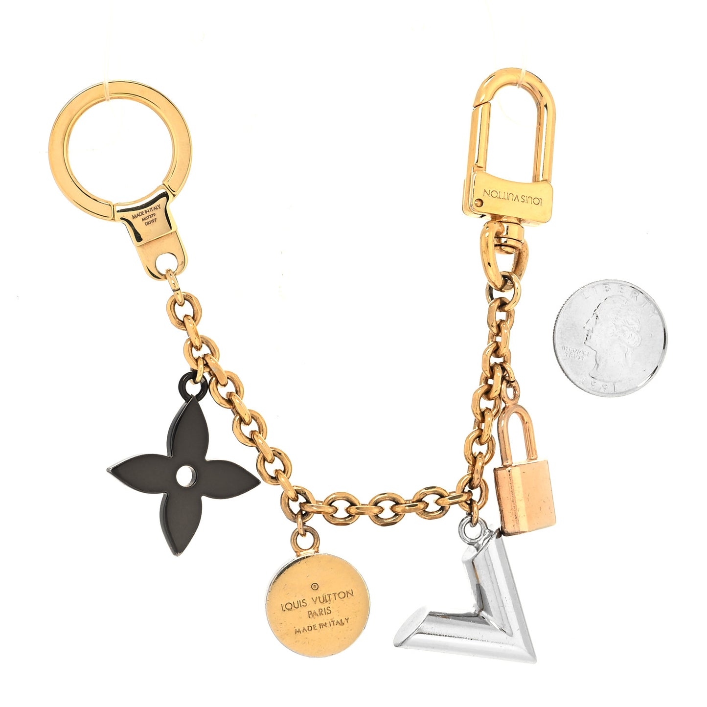 Metal Kaleido V Bag Chain Charm