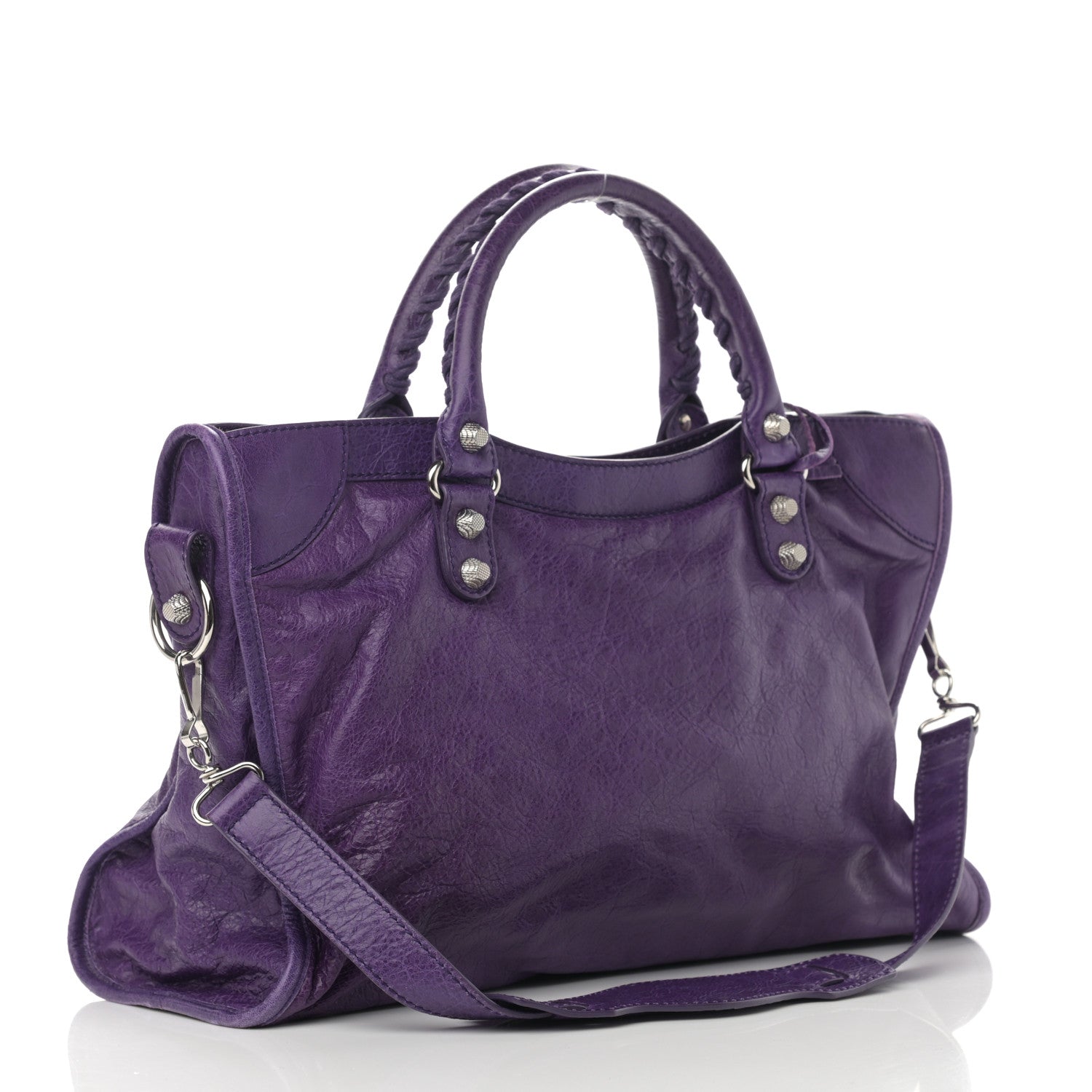 Balenciaga Agneau Giant 12 Silver Hardware City Dark Violet 3 of 15