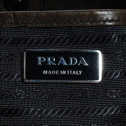 Prada Nappa Antic Chevron Hobo Militare 6 of 8
