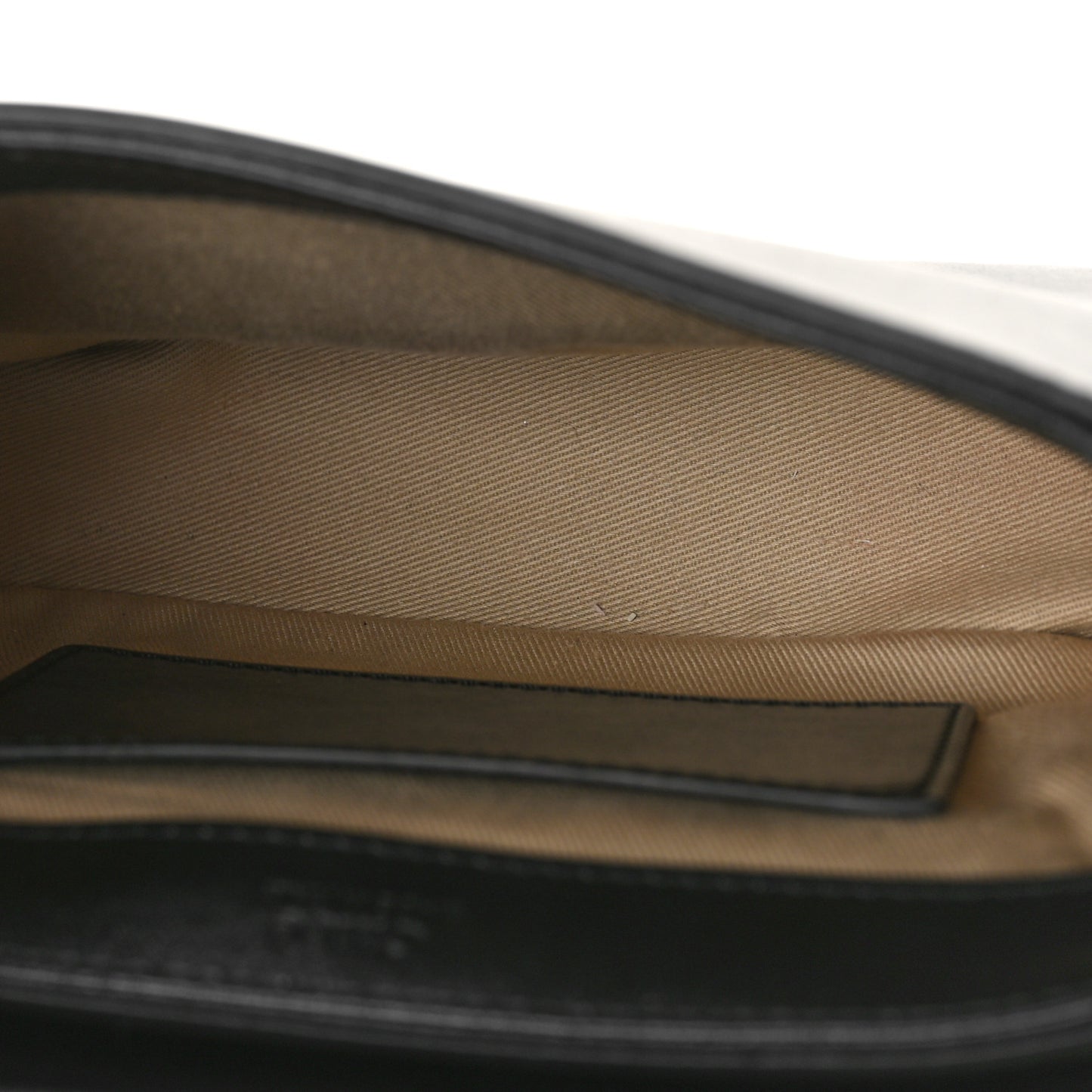 Shiny Calfskin Suede Mini C Double Carry Black