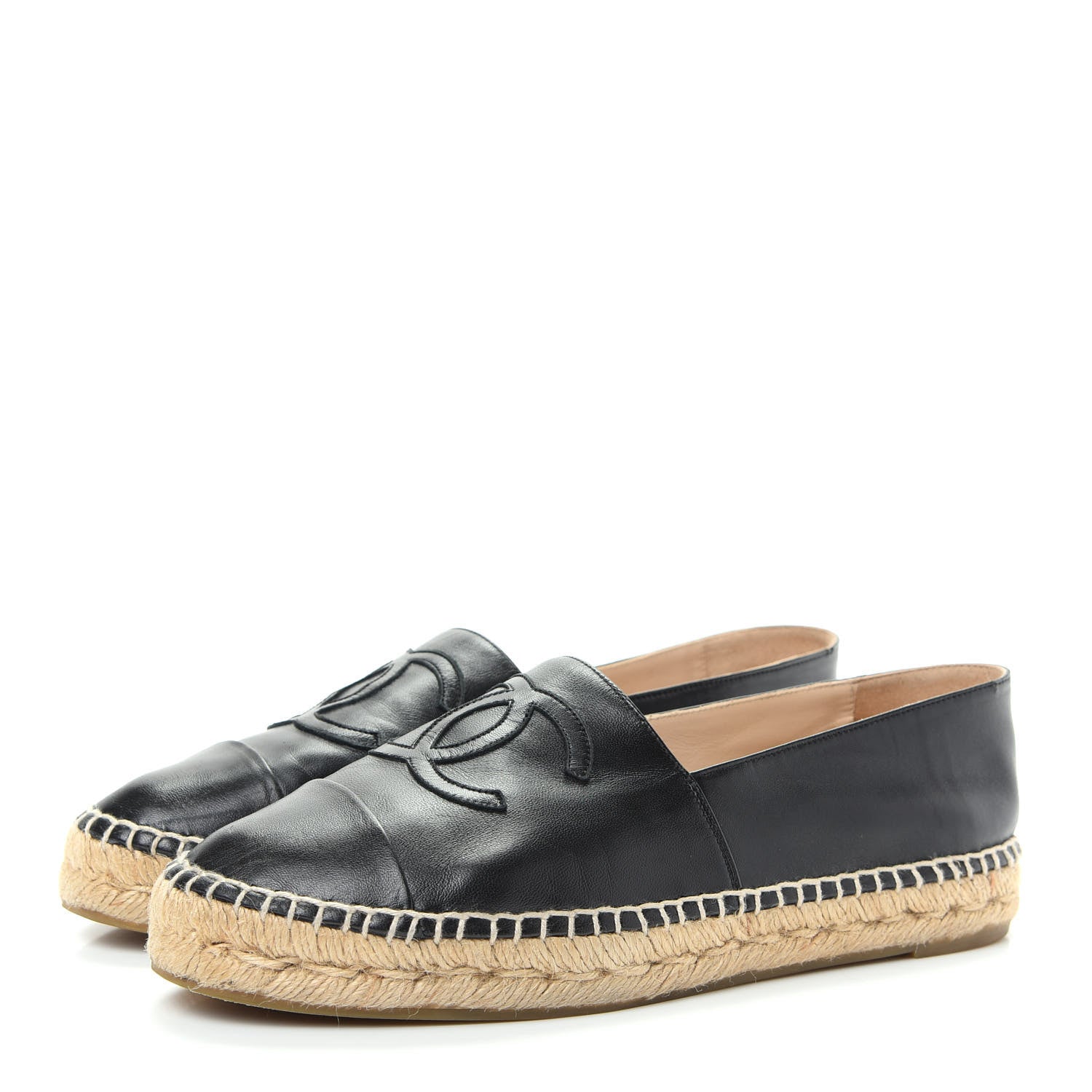 Chanel Lambskin CC Espadrilles 40 Black 3 of 11