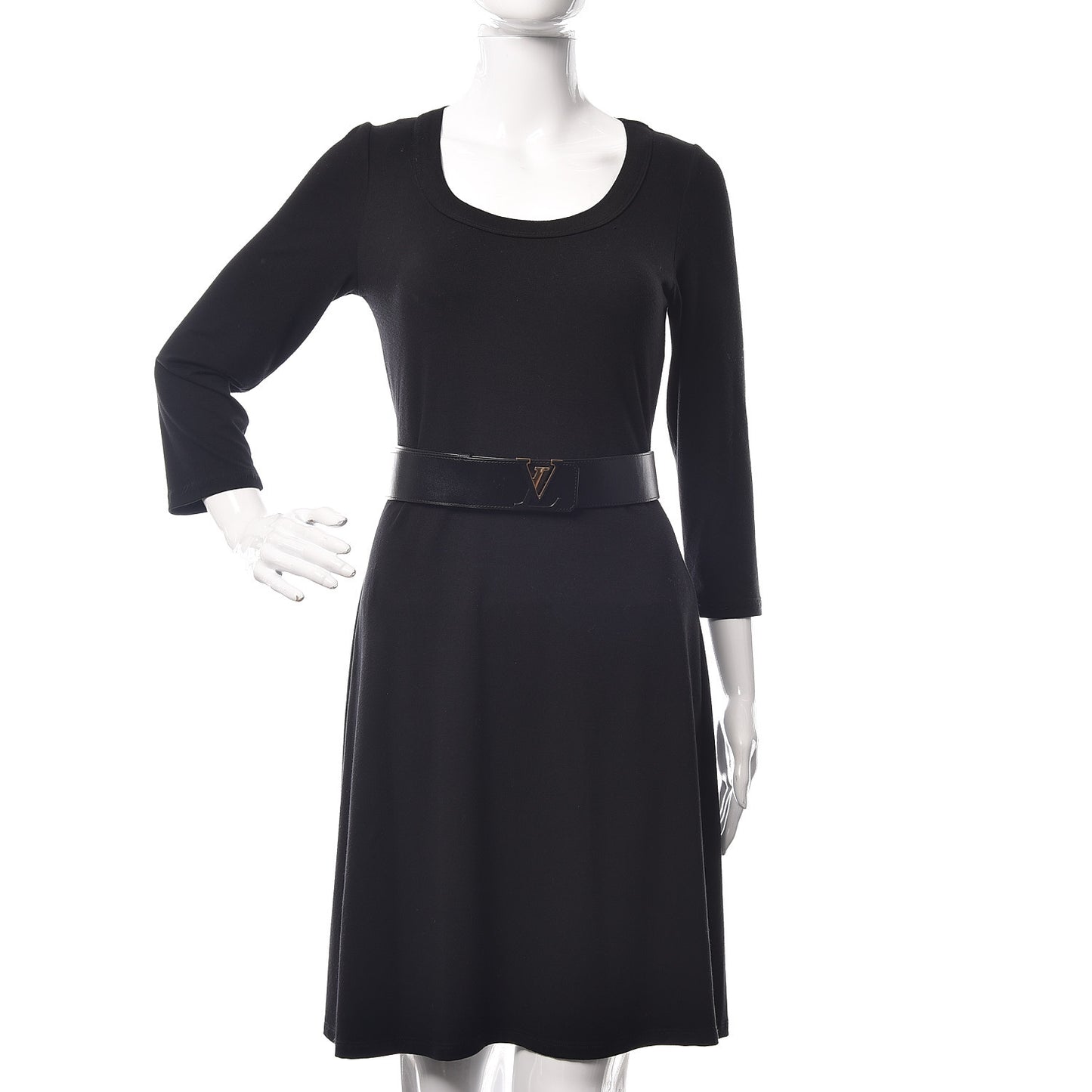 Calfskin 45mm LV Capucine Initiales Belt 80 32 Black