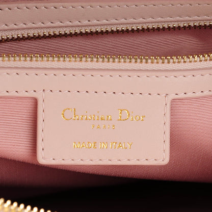 Christian Dior Lambskin Cannage Medium Dior Soft Zipped Shopping Tote Rose Poudre 6 of 7