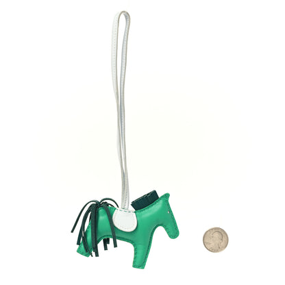 Hermes Milo Lambskin Grigri Rodeo Horse Bag Charm PM Menthe Malachite Brume 2 of 4
