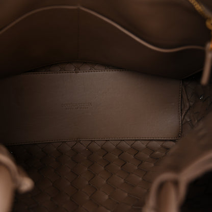Bottega Veneta Nappa Intrecciato Medium Andiamo Shoulder Bag Taupe Grey 5 of 10