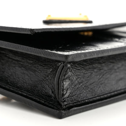 Prada Soft Lux Card Holder With Chain Black 8 of 9