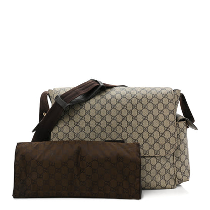 Gucci GG Plus Monogram Messenger Diaper Bag Dark Brown 3 of 16